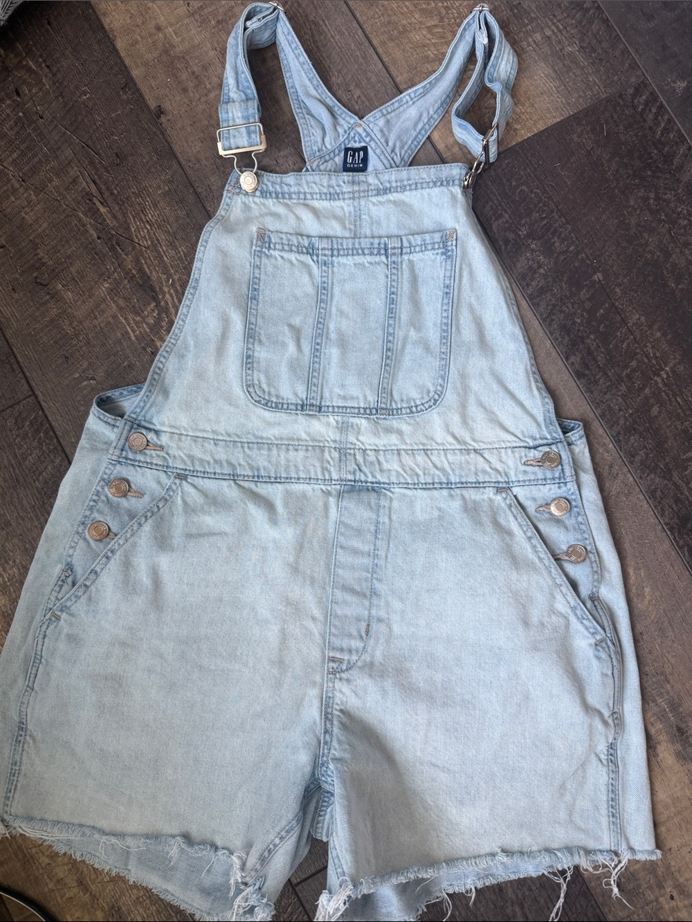 GAP Light Blue Denim Short Overalls - Men's